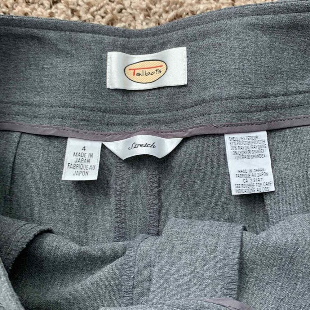 Talbots Gray Flat Front Dress Pants Womens Size 4 - Picture 7 of 7